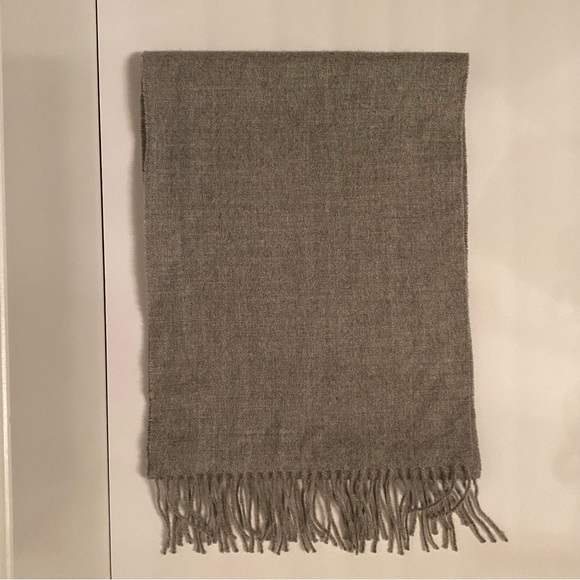 PERUVIAN LINK SCARF GRAY BABY ALPACA LONG RECTANGLE FRINGE ACCESSORY PERU - Picture 5 of 8